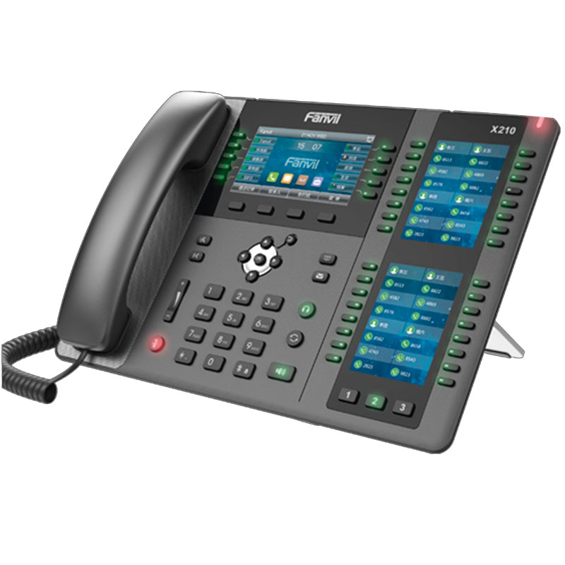 X210 (X-210), Teléfono empresarial IP, 20 lineas SIP, 106 DSS, Bluetooth, GigaEth, PoE