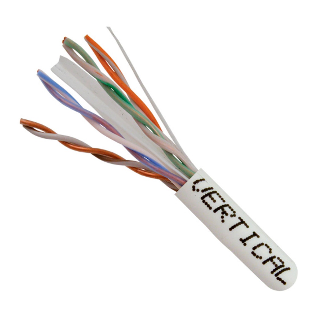 ​060-493/WH, Cable UTP Cat 6, forro blanco CMR, con cruceta interna, 550mhz, bobina 305mts (1,000ft)