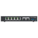 GCC6010, Dispositivo 4 en 1, Conmutador IP, Firewall, Ruteador VPN y Switch, 5xGigaEth, 4xPoE, 2xSFP y 1 USB