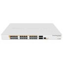 CRS328-24P-4S+RM, Switch PoE 24 EthGb, 4 SFP+, 500w, 802.3af/at y pasivo