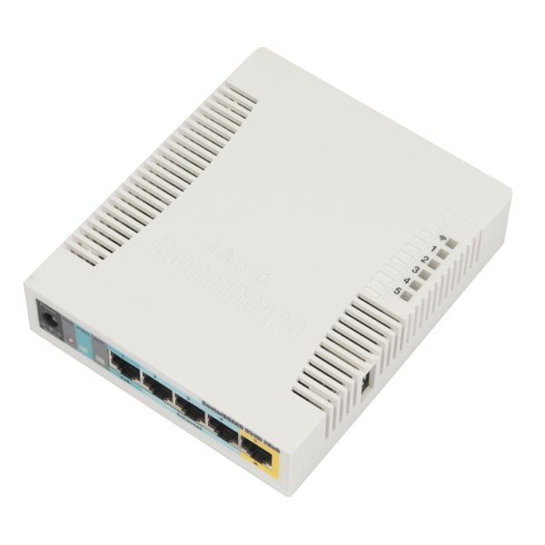 RB951Ui-2HnD, 128MB RAM 5 Eth WiFi 1W PoE Out