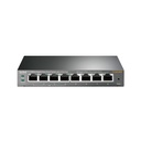 TL-SG108PE, Switch Inteligente PoE 802.3af, 8 x GigaEth, 56w