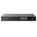 [GWN7801P] GWN7801P, Switch PoE Administrable capa 2, 8 x GigaEth PoE/PoE+ y 2 x Giga SFP. 150w, 30w máx puerto PoE