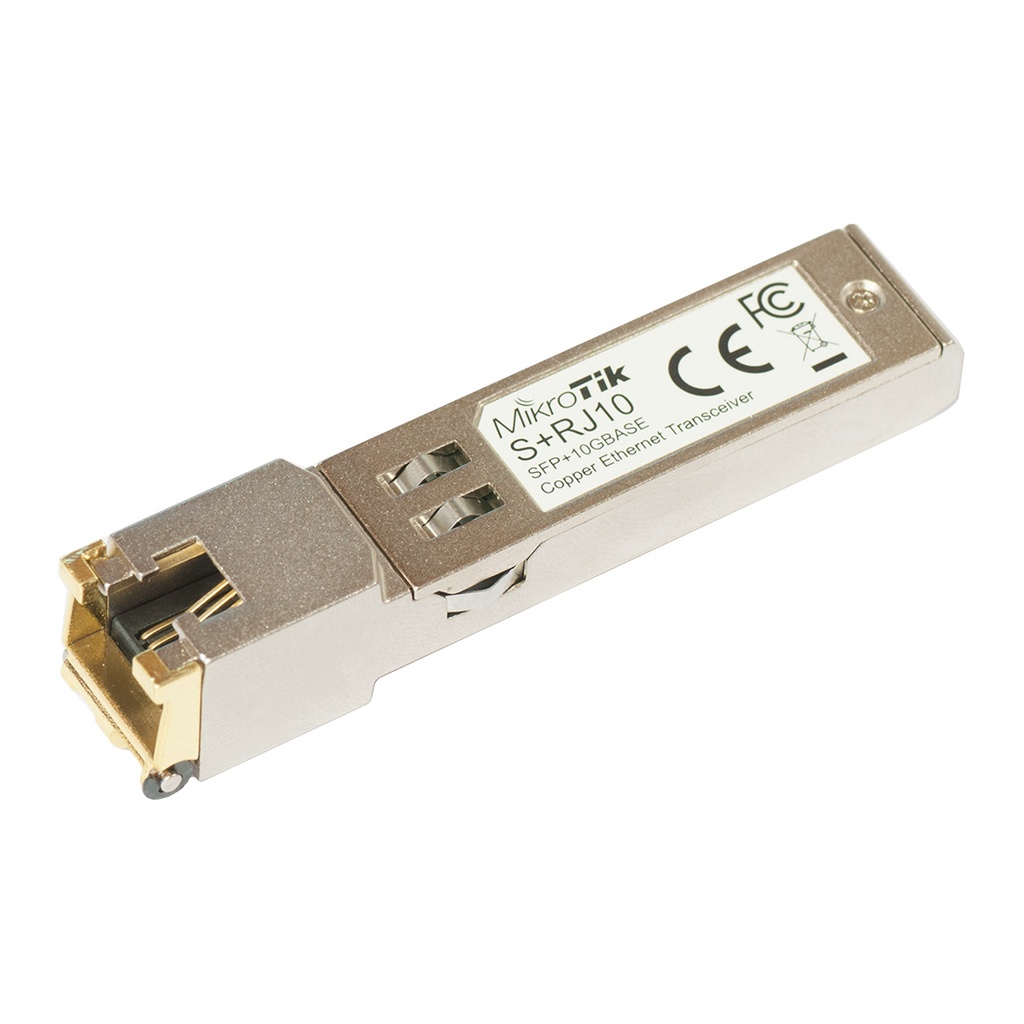 S+RJ10, Módulo de cobre RJ45 hasta 10Gb para puertos SFP