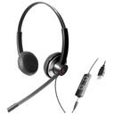 EPIC 502-G, Diadema UC, control llamada, mute y vol, 3.5mm y USB, Gris (Binaural)