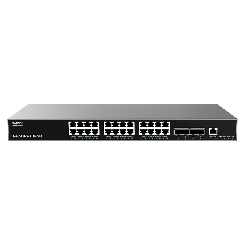 GWN7813, Switch Administrable capa 3, 24 x GigaEth y 4 x 10 Giga SFP+