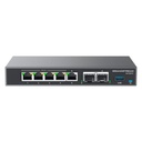 [GCC6010] GCC6010, Dispositivo 4 en 1, Conmutador IP, Firewall, Ruteador VPN y Switch, 5xGigaEth, 4xPoE, 2xSFP y 1 USB
