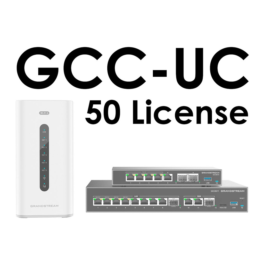 GCC-UC-50-LICENSE, actualización de GCC a 50 usuarios y 12 llamadas concurrentes