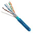 062-504/S/BL, Cable FTP Cat 6, Forro PVC Azul. Blindado, Calibre 23AWG, 100% cobre, bobina 305mts (1,000ft)