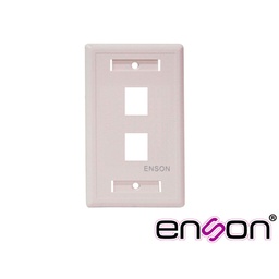 [ENS-FP62] ENS-FP62, Placa de pared universal 2 puertos sin jack