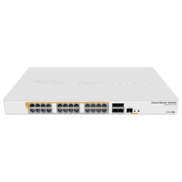 [CRS328-24P-4S+RM] CRS328-24P-4S+RM, Switch PoE 24 EthGb, 4 SFP+, 500w, 802.3af/at y pasivo