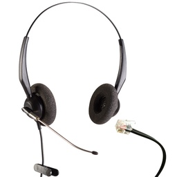 [VT3000D-ST-RJ9-01] VT3000D-ST-RJ9-01, Diadema Binaural RJ9, Tubo de Voz para Avaya, Poly, etc.