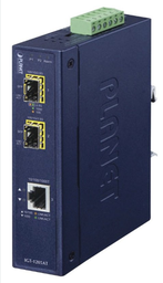 [IGT-1205AT] IGT-1205AT, Convertidor de Medios Industrial de 1 Puerto Ethernet 10/100/1000 Base-T a 2 Puertos SFP 100/1000/2500 Base-X
