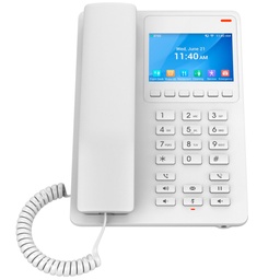 [GHP630] GHP630, Teléfono Hotelero IP Blanco, LCD Color 3.5", 2 SIP 2 líneas, GDMS, soporta PoE