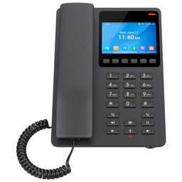 [GHP631] GHP631, Teléfono Hotelero IP Negro, LCD Color 3.5", 2 SIP 2 líneas, GDMS, soporta PoE