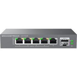 [GWN7700MP] GWN7700MP, Switch No Administrable, 5 x 2.5GEth, 4 x PoE af/at hasta 30w, 1× SFP+, fuente 60w